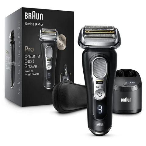 Máy Cạo Râu Điện Braun Series 9 Pro 9460CC, 5 Lưỡi Cắt, Công Nghệ AI Sóng Âm, Trạm Vệ Sinh 5 Trong 1 - Hàng Chính Hãng Đức