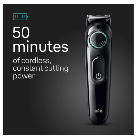 Tông Đơ Đa Năng Braun 8 in 1 - Cắt Tóc, Cạo Râu, Tỉa Lông Mũi & Tai, Pin Sạc 80 Phút, Có Thể Giặt, Bộ Tạo Kiểu Tất Cả Trong Một