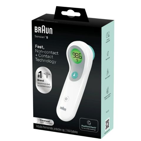 Máy Đo Nhiệt Độ Không Tiếp Xúc Braun Sensian™ 5 - Đo Nhiệt Độ Trán, Kết Quả Nhanh, Chính Xác, Dành Cho Gia Đình