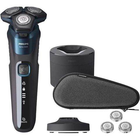 Máy Cạo Râu Điện PHILIPS S5579 - Cạo Khô & Ẩm, Công Nghệ SkinIQ, Đầu Uốn 360°, Kèm Hộp Du Lịch và Đế Sạc - Giải Pháp Cạo Râu Thông Minh