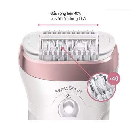 Máy Tẩy Lông Braun Silk-épil 9-720 Made in Germany - Thiết Bị Tẩy Lông Wet & Dry Với Công Nghệ MicroGrip Và Phụ Kiện Đính Kèm