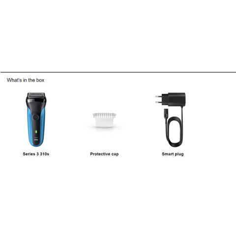 Máy Cạo Râu Điện Braun Series 3 310s - Cao Cấp Châu Âu, Thiết Kế Sang Trọng, Chống Nước, Bảo Hành 2 Năm