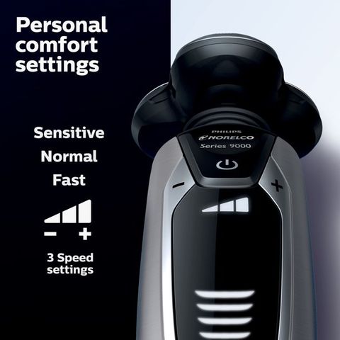 Máy cạo râu Philips Norelco 9300 - Máy cạo điện khô và ướt, công nghệ V-Track chính xác, cạo mượt mà, SmartClean tiện lợi, pin lithium-ion bền lâu.