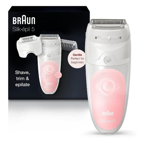 Máy tẩy lông Braun Silk-épil 5 5-620 Wet & Dry - Thiết bị làm đẹp nhẹ nhàng, chính xác cho làn da mịn màng lâu dài