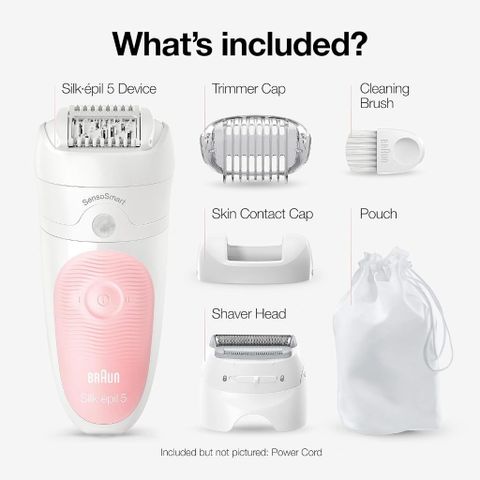 Máy tẩy lông Braun Silk-épil 5 5-620 Wet & Dry - Thiết bị làm đẹp nhẹ nhàng, chính xác cho làn da mịn màng lâu dài