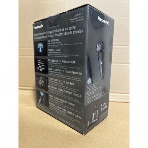 Máy Cạo Râu Panasonic ES-LV97-K - 5 Lưỡi Dao, Công Nghệ Thông Minh, Trạm Sạc và Làm Sạch Tự Động, Cạo Nhanh, Mượt Mà