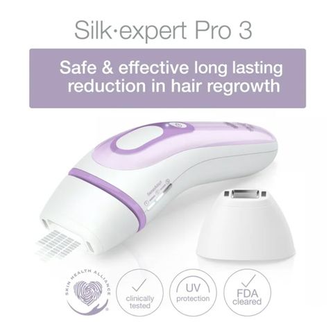 Máy Triệt Lông Vĩnh Viễn Braun Silk-Expert Pro 3 - Công Nghệ IPL An Toàn, Hiệu Quả cao cho Da Chân, Nách và Vùng Bikini