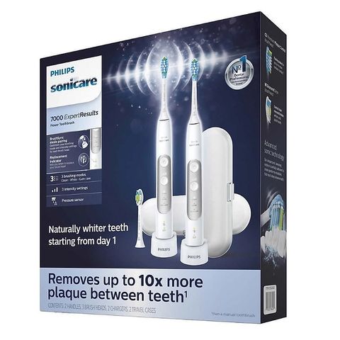 Bàn Chải Đánh Răng Điện Philips Sonicare 7000 ExpertResults - Bộ Đôi Sang Trọng Cho Sức Khỏe Răng Miệng Tối Ưu