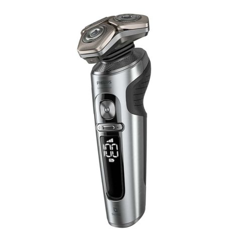 Máy Cạo Râu Điện Philips S9000 Prestige SkinIQ - Gần Gũi, Thoải Mái, Bao Gồm Máy Tỉa Lông Mũi và Đế Sạc Qi