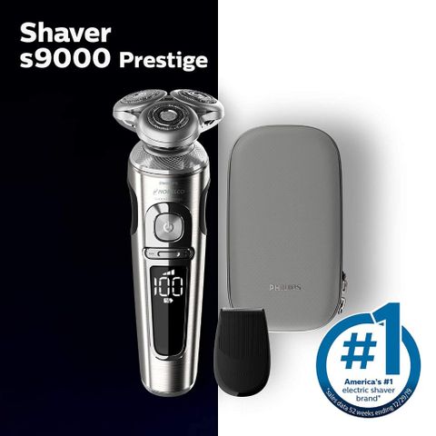 Máy Cạo Râu Philips Norelco S9000 Prestige - Công Nghệ Lưỡi Dao NanoTech, Điều Chỉnh Tự Động 15x, Nhiều Chế Độ Cạo Râu Chính Xác
