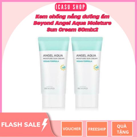 Kem Chống Nắng Dưỡng Ẩm Beyond Angel Aqua Moisture Sun Cream 50ml x2 - Bảo Vệ Da Khỏi Tia UV, Dưỡng Ẩm Chuyên Sâu, An Toàn Cho Da Nhạy Cảm