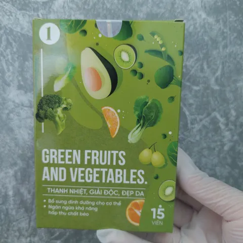 Viên Uống Detox Rau Củ Green Fruits And Vegetables, Cherry  Slimming Care