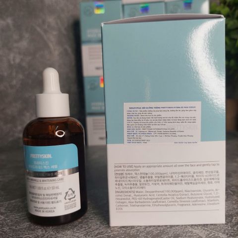 Serum Dưỡng Trắng Da Hydra Max B5 Prettyskin 50ml - Phục Hồi, Cung Cấp Độ Ẩm, Làm Mềm Da, Chăm Sóc Da Mặt Hàn Quốc