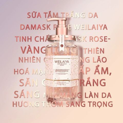 Sữa Tắm Trắng Da Cánh Hoa Hồng Damask Weilaiya 450ml - Chăm Sóc Da Dưỡng Ẩm, Nguyên Liệu Từ Bulgaria, Hương Nước Hoa Quyến Rũ