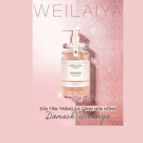 Sữa Tắm Trắng Da Cánh Hoa Hồng Damask Weilaiya 450ml - Chăm Sóc Da Dưỡng Ẩm, Nguyên Liệu Từ Bulgaria, Hương Nước Hoa Quyến Rũ