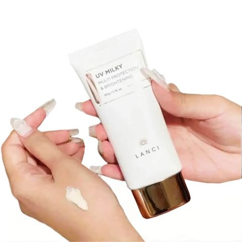 Sữa Chống Nắng Hạ Nhiệt Lanci UV Milky 50g - Bảo Vệ Da SPF 50, Dưỡng Ẩm và Làm Dịu Da, An Toàn Cho Da Nhạy Cảm