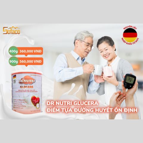Sữa Bột Dr Nutri Glu.cera Cho Người Tiểu Đường - Ổn Định Đường Huyết, Ngăn Ngừa Biến Chứng, Hương Vị Ngon Miệng 900G