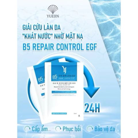 Mặt Nạ Yuejin B5 x2 Repair Control EGF 25ml - Cấp Ẩm, Phục Hồi Da, Giảm Kích Ứng, Chống Lão Hóa, Dưỡng Da Khỏe Mạnh