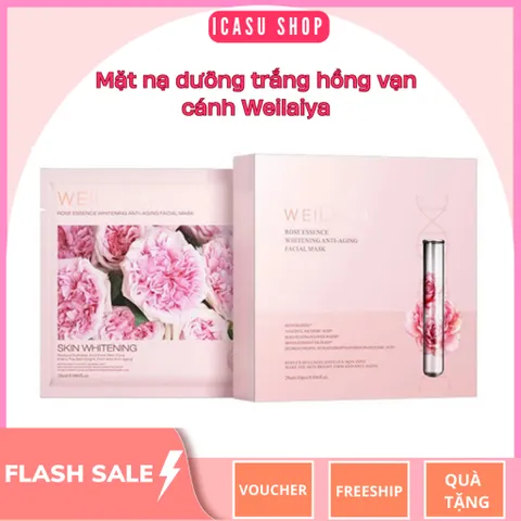 Mặt nạ trắng da từ hồng vạn cánh Weilaiya hộp 10 miếng [Cận date T7/2025]