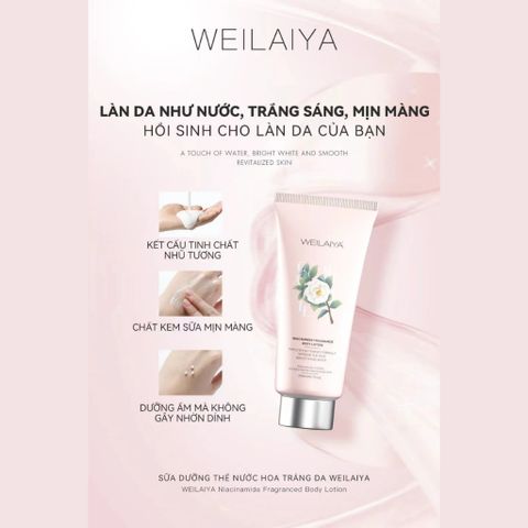 Sữa Dưỡng Thể Body Hương Hoa Trà Weilaiya 200ml - Trắng Da, Cải Thiện Tình Trạng Da, Chống Lão Hóa, Cấp Ẩm Hiệu Quả