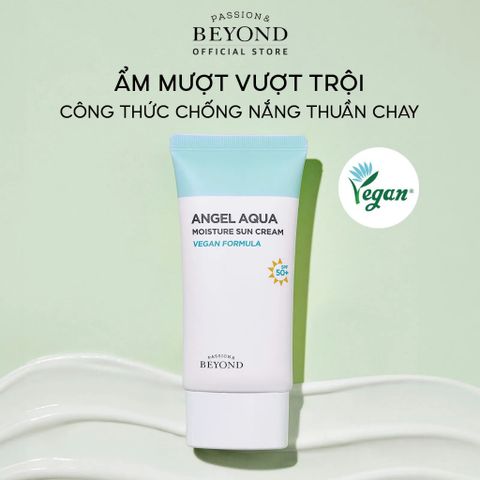 Kem Chống Nắng Dưỡng Ẩm Organic Beyond Angel Aqua Moisture Sun Cream SPF 50+ PA++++ - An Toàn Cho Mọi Loại Da, Chứng Nhận Thuần Chay