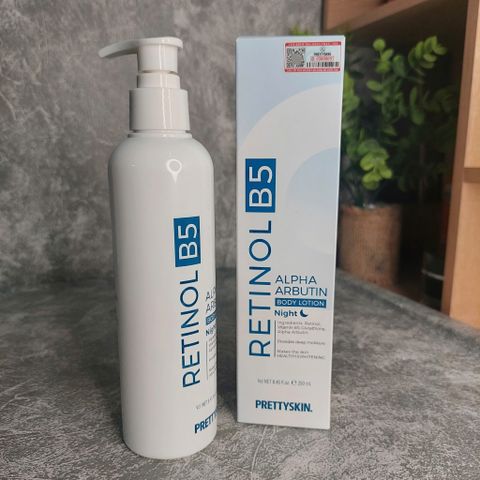 Kem Dưỡng Trắng Da Ban Đêm Pretty Skin Retinol B5 250ml - Tái Tạo, Phục Hồi, Giảm Nếp Nhăn, Cung Cấp Độ Ẩm