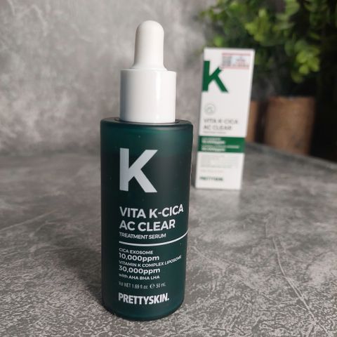 Tinh Chất Phục Hồi Tái Tạo Da Pretty Skin Vita K-Cica AC Clear Serum 50ml - Hỗ Trợ Ngừa Mụn, Se Khít Lỗ Chân Lông, Làm Dịu Da