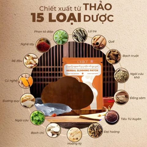 Miếng Dán Tan Mỡ Bụng Ohio Herbal Slimming Patch - Giảm Cân Nhanh Chóng Cho Vòng Eo Thon Gọn, An Toàn Từ Thiên Nhiên