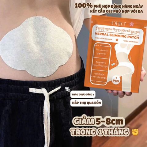Miếng Dán Tan Mỡ Bụng Ohio Herbal Slimming Patch - Giảm Cân Nhanh Chóng Cho Vòng Eo Thon Gọn, An Toàn Từ Thiên Nhiên