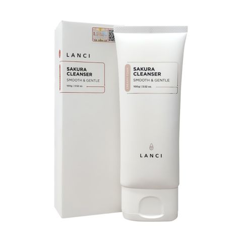 Sữa Rửa Mặt LANCI Sakura Cleanser 100g - Dịu Nhẹ, Làm Sạch Sâu, Cải Thiện Độ Ẩm, Dành Cho Da Nhạy Cảm