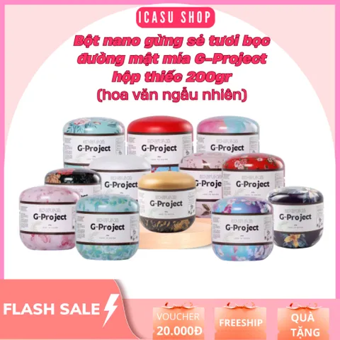 Bột Nano Gừng Tươi Bọc Đường Mía G Project 200gr - Giúp Tăng Cường Miễn Dịch, Chống Oxy Hóa, Thơm Ngon, An Toàn 100% Vegan