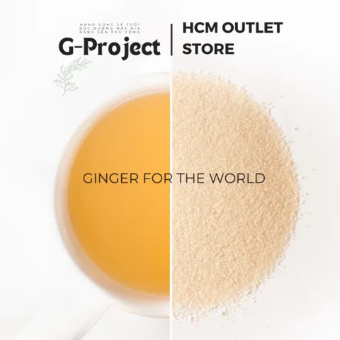 Bột Nano Gừng Tươi Bọc Đường Mía G Project 200gr - Giúp Tăng Cường Miễn Dịch, Chống Oxy Hóa, Thơm Ngon, An Toàn 100% Vegan
