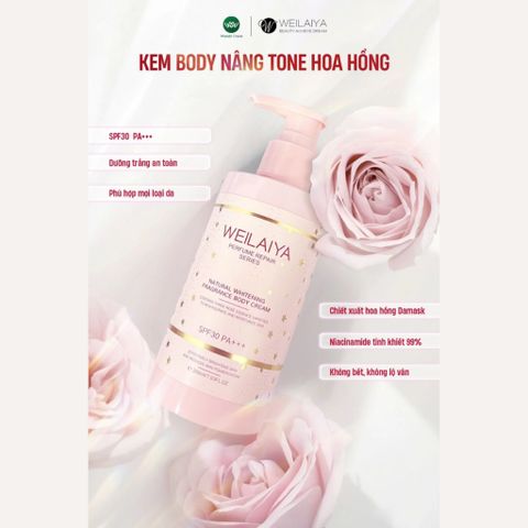 Kem Dưỡng Trắng Da Hoa Hồng Luxury Weilaiya 200ml - Chống Nắng SPF 30, Dưỡng ẩm, Làm Sáng Da Mỗi Ngày