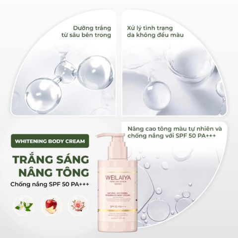 Kem Dưỡng Trắng Da Hoa Hồng Luxury Weilaiya 200ml - Chống Nắng SPF 30, Dưỡng ẩm, Làm Sáng Da Mỗi Ngày