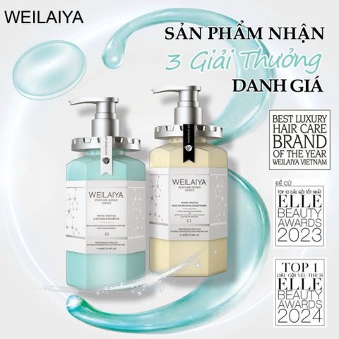 Bộ Dầu Gội Xả Phục Hồi Đa Tầng Nấm Truffle Weilaiya 450ml - Chăm Sóc Tóc Hư Tổn, Dưỡng ẩm Và Chống Oxy Hóa