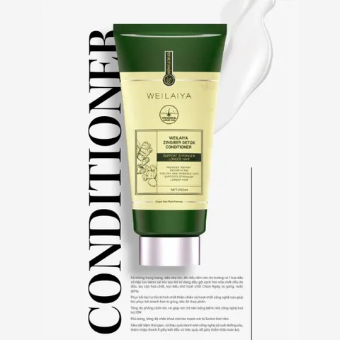 Bộ dầu gội xả gừng detox hỗ trợ mọc tóc Weilaiya Luxury