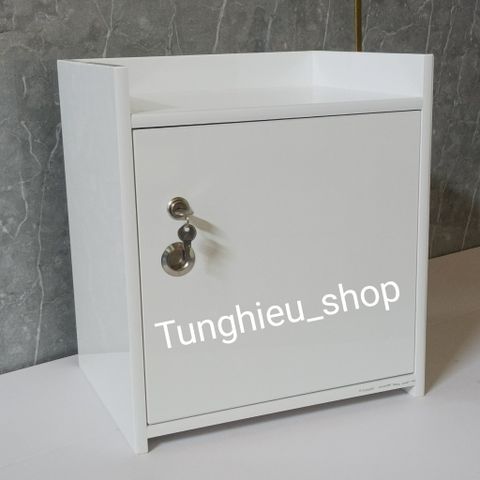 Táp đầu giường nhựa cao cấp 2 ngăn có khóa A08 - Thiết kế hiện đại, chống ẩm mốc, sẵn sàng sử dụng, hoàn hảo cho phòng ngủ.