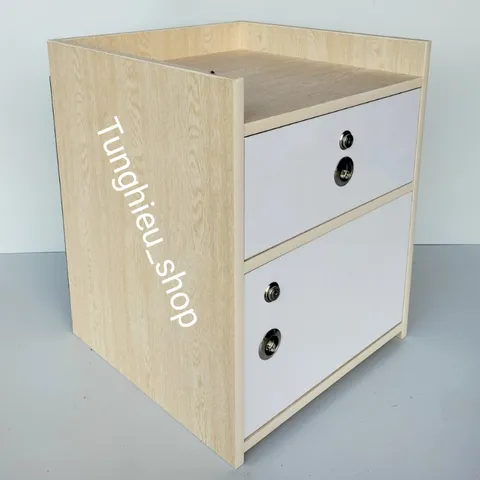 Tủ đầu giường lớn 2 khóa hiện đại 50x40x40 - Đã lắp sẵn, tiện lợi cho phòng ngủ, chất liệu cao cấp, dễ lau chùi, gọn gàng, tinh tế.