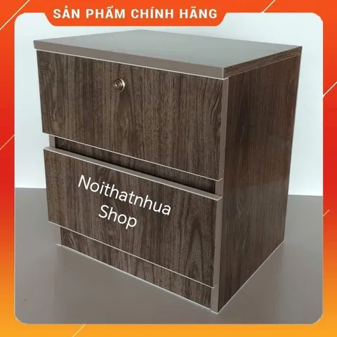 Tủ Đầu Giường 2 Ngăn Kéo Gỗ Óc Chó Cao Cấp - Đã Lắp Sẵn, Dễ Dàng Vệ Sinh, An Toàn, Tiện Lợi Cho Phòng Ngủ