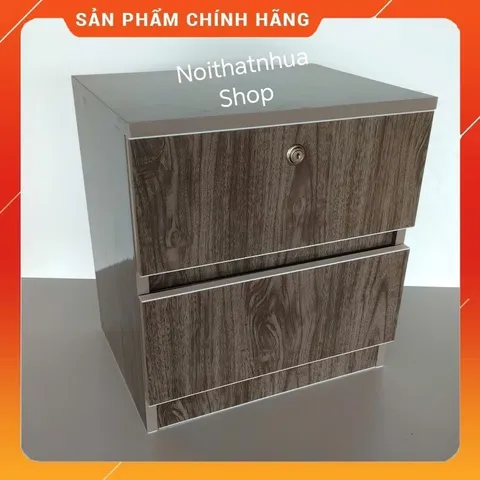 Tủ Đầu Giường 2 Ngăn Kéo Gỗ Óc Chó Cao Cấp - Đã Lắp Sẵn, Dễ Dàng Vệ Sinh, An Toàn, Tiện Lợi Cho Phòng Ngủ