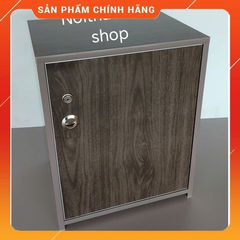 Tủ Đựng Đồ Đa Năng 3 Ngăn Cánh Mở Màu Gỗ Óc Chó Có Khóa - Chất Liệu Nhựa Cao Cấp, Đã Lắp Ráp Sẵn, Tiện Lợi Cho Không Gian Sống
