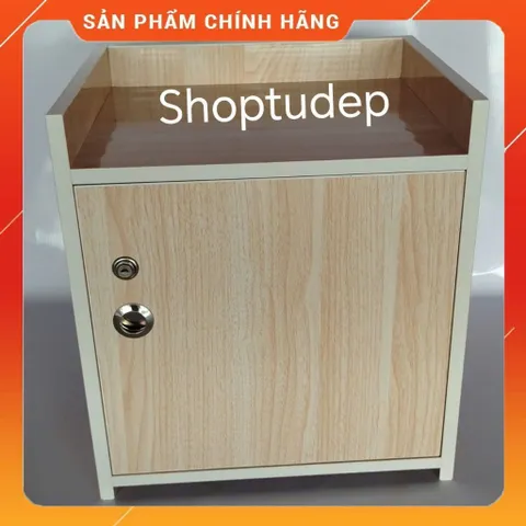 Tủ Đầu Giường 2 Ngăn Cánh Mở Gỗ Sồi Cao Cấp - Đã Lắp Sẵn, An Toàn, Dễ Lau Chùi, Thiết Kế Hiện Đại Cho Phòng Ngủ Gọn Gàng
