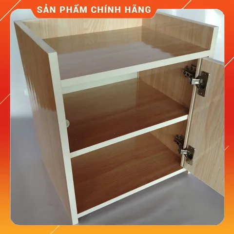 Tủ Đầu Giường 2 Ngăn Cánh Mở Gỗ Sồi Cao Cấp - Đã Lắp Sẵn, An Toàn, Dễ Lau Chùi, Thiết Kế Hiện Đại Cho Phòng Ngủ Gọn Gàng