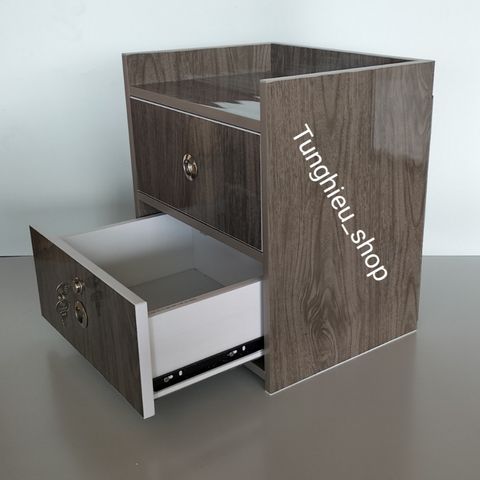 Tủ đầu giường cao cấp sang trọng đã lắp ráp hoàn chỉnh - Chất liệu nhựa bền đẹp, tiện dụng cho không gian phòng ngủ