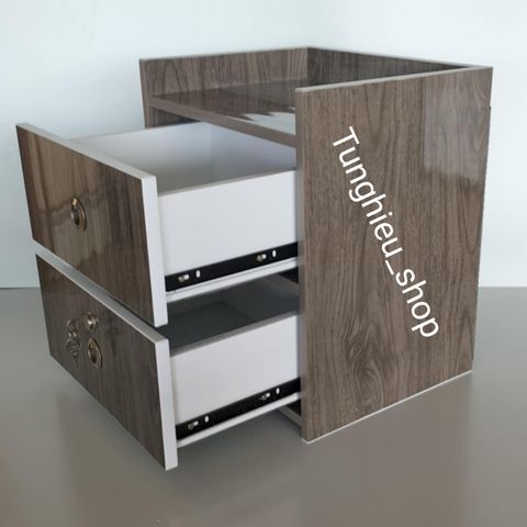 Tủ đầu giường cao cấp sang trọng đã lắp ráp hoàn chỉnh - Chất liệu nhựa bền đẹp, tiện dụng cho không gian phòng ngủ