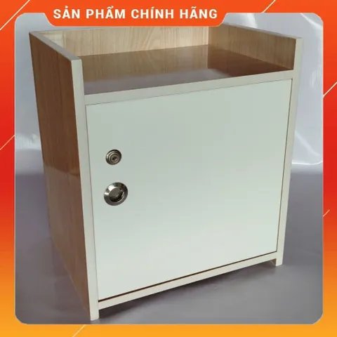 Tủ Đầu Giường 2 Ngăn Cánh Mở Màu Gỗ Sồi Trắng - Tiện Ích Trang Trí Phòng Ngủ, Hàng Đã Lắp Sẵn Chất Lượng Cao