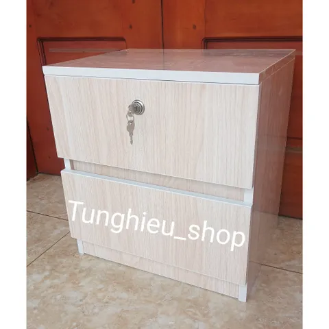 Tap Đầu Giường Nhựa Cao Cấp 43x40x31cm - Ngăn Kéo Khóa Sang Trọng, Hiện Đại A03 - Nội Thất Tiện Lợi cho Phòng Ngủ
