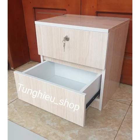 Tap Đầu Giường Nhựa Cao Cấp 43x40x31cm - Ngăn Kéo Khóa Sang Trọng, Hiện Đại A03 - Nội Thất Tiện Lợi cho Phòng Ngủ