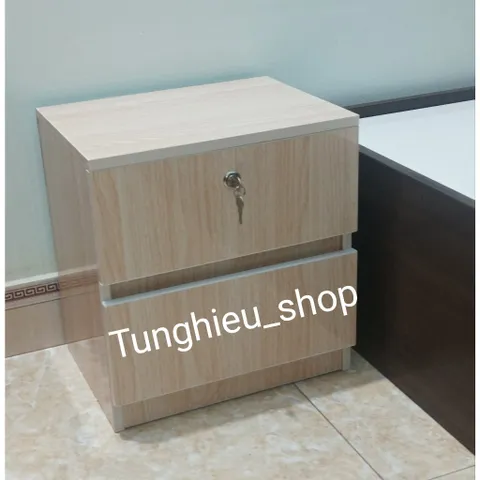 Tap Đầu Giường Nhựa Cao Cấp 43x40x31cm - Ngăn Kéo Khóa Sang Trọng, Hiện Đại A03 - Nội Thất Tiện Lợi cho Phòng Ngủ