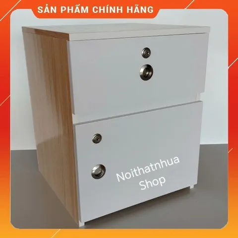 Tủ Đầu Giường Cỡ Lớn Gỗ Sồi 50x40x40 - Đã Lắp Sẵn, Thiết Kế Sang Trọng, Chất Liệu Nhựa Nội Thất Cao Cấp